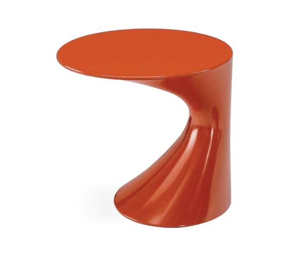 Orange Top Idea Stylish Orange Top Side Table Idea Displaying Round Countertop And Leg Concept With Glossy Lacquer Covering The Surface Furniture  Beautiful Lacquer Furniture With Hip And Glossy Surface