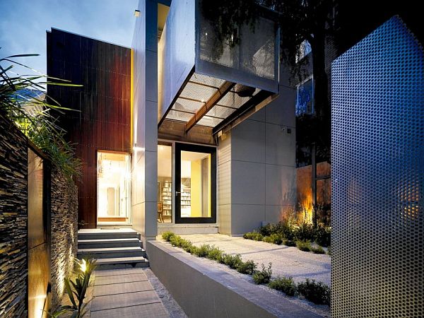 Richmond House By Sublime Richmond House Is Designed By Unique Design That Make The House Have Stunning Home Exterior Architecture Charming Minimalist Home With Small Garden And Modern Furniture