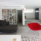 Red Chair House Surprising Red Chair Placed Inside House Amitzi Architects Living Room With Grey Sofa And White Table Dream Homes Stylish Minimalist Home Interior And Exterior With Bewitching White Paint Colors