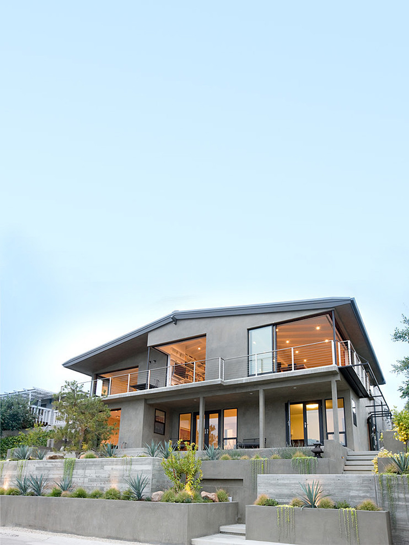 Two Story Fair Surprising Two Story Grey Painted Fair House Laidlaw Schultz Architects Backyard View With Inviting Pathway Setting Decoration Striking Contemporary Home With Warm Interior And Color Schemes