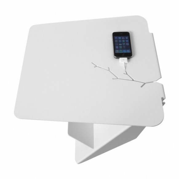 Cracks Shaped Cable Terrific Cracks Shaped Space Of Cable Place On Small Desk Table Using White Painting Involved Shelves Under It Furniture  Wonderful Minimalist Furniture For Gadget Charging Stations