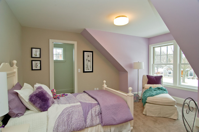 Purple Bedroom Transitional Terrific Purple Bedroom Ideas In Futuristic Transitional Kids Bedroom With White Bed Linen And Soft Purple Wall Color Bedroom  26 Bewitching Purple Bedroom Design For Comfort Decoration Ideas