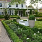 Home Front Dominated Traditional Home Front Landscaping Idea Dominated With Neat Cut Hedgerow And White Flowers Along The Pathway Garden 18 Beautiful Garden Decorations To Make Green Corner Environment (+18 New Images)