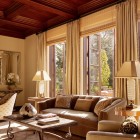 Living Room With Traditional Living Room Design Ideas With Italian Sofas That Bold Curtains Were Opened Which Accompany The Glass Windows Decoration Trendy Italian Sofas For Chic Living Room Furniture And Ornaments
