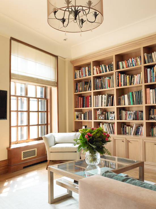Family Room Build Transitional Family Room Installed With Build Your Own Bookcases Design And White Chairs Involved Wood Glass Coffee Table Furniture Creative Bookcases Arrangements For Making The Small Home Library