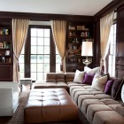 Home Library Comfortable Transitional Home Library Featured With Comfortable Lounge Involving Tufted Sofas And Sectionals And Ottoman Decoration Lavish Sofas And Sectionals For Cozy Living Room Appearance