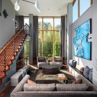 House San Fredman Trendy House San Francisco Susan Fredman Design Group Living Room Displaying Staircase And Lounge Interior Design Modern Mountain Home With Concrete Exterior And Interior Structure (+17 New Images)