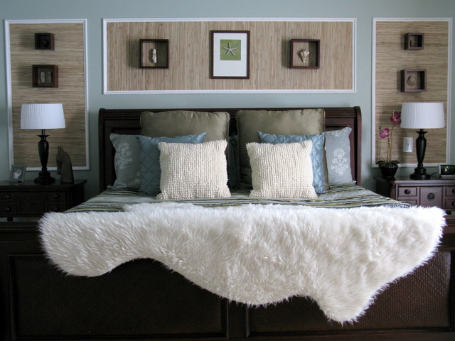 Decorating Bedroom Large Tropical Decorating Bedroom Ideas With Large Bed Fur Blanket Bedside Tables Shiny Table Lamps Artistic Wall Art Bedroom  30 Unique And Cool Bedroom Furniture Ideas For Awesome Small Rooms