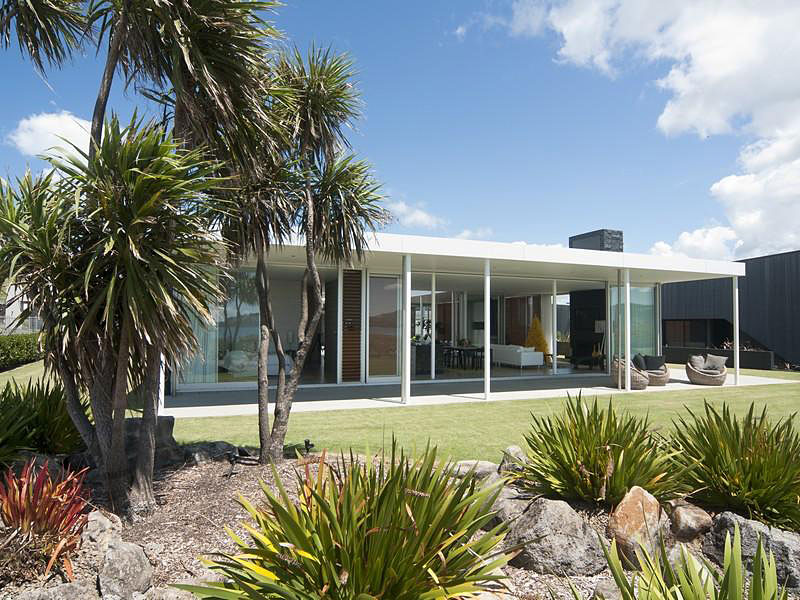 Styled Taumata Seen Tropical Styled Taumata House Idea Seen From Outside Decorated With Desert Styled Garden Involving Plants And Rocks Bedroom  Natural Minimalist Home In Contemporary And Beautiful Decorations