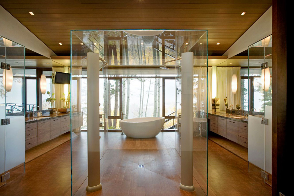 Concept Of Residence Uncommon Concept Of Wrights Road Residence Master Bathroom Shower Room Fully Covered By Transparent Glass Restaurant Stunning Beautiful Home With Open-Concept Kitchen And Stone Decorations