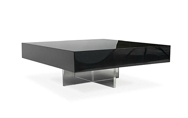 Low Black Table Unique Low Black Lacquered Coffee Table Manufactured In Square Shape With Transparent Stacked Legs Underneath It Furniture Beautiful Lacquer Furniture With Hip And Glossy Surface