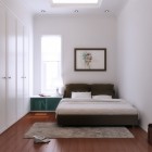 Vu Khoi Brown Unique Vu Khoi White And Brown Bedroom Design Interior In Minimalist Space Used Contemporary Furniture Ideas Decoration 13 Modern Asian Living Room With Artistic Wall Art And Wooden Floor Decorations