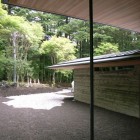 The Small Used Upscale The Small Black Columns Used At The Terrace In Japanese Rural Homes By Kidosaki Architects Architecture Beautiful Modern Japanese Home Covered By Glass And Wooden Walls