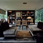 Casa Reforma Idea Warm Casa Reforma Family Room Idea Featured With Private Library As Center Wall Point With Large Desk And Bookshelf Furniture For Working Dream Homes Creative And Concrete Contemporary Home With Beautiful Large Bookshelf (+18 New Images)