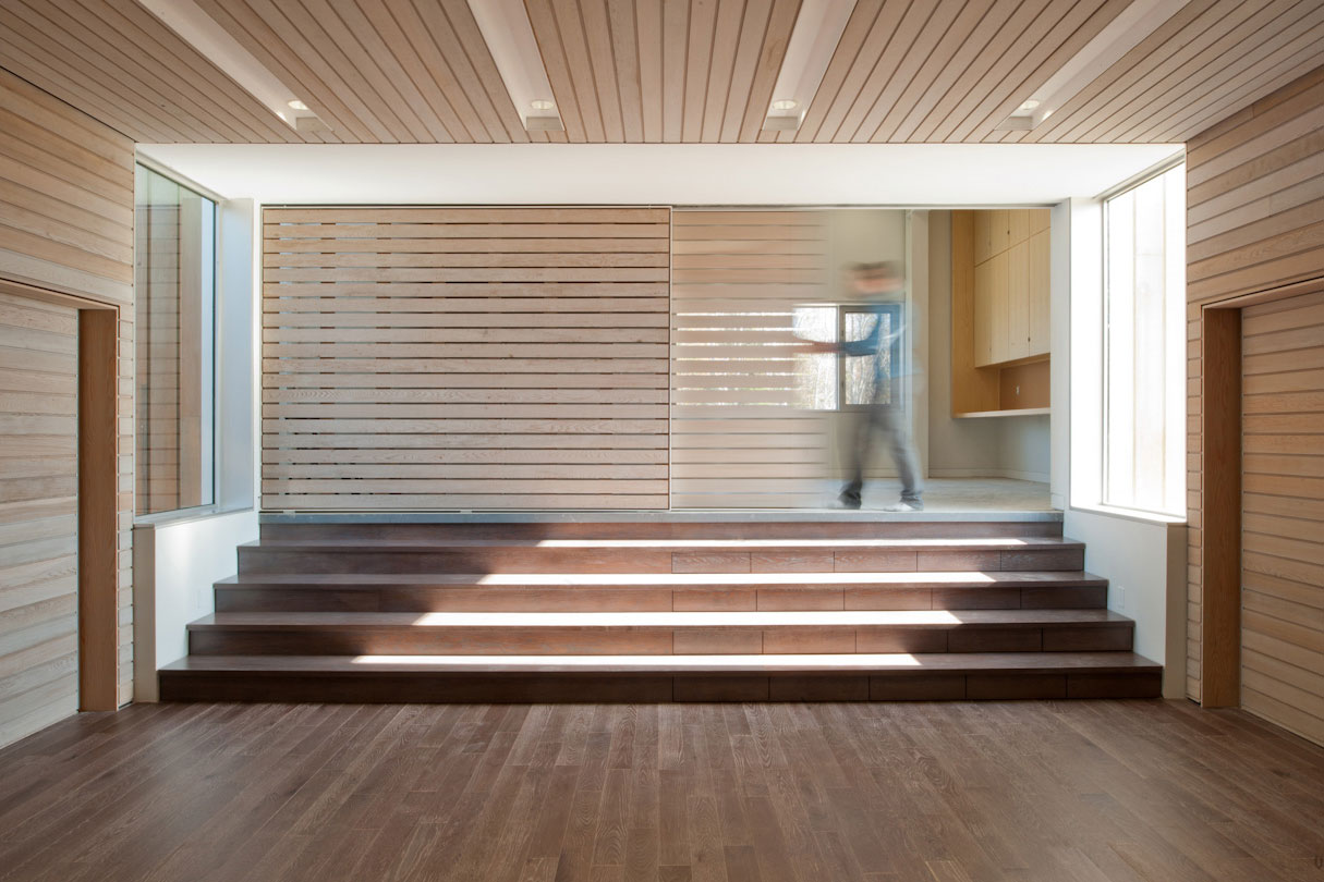 Wooden Shutters Wooden Wide Wooden Shutters And Simple Wooden Staircase Inside The Two Hulls House With A Hardwood Floor Dream Homes Stunning Cantilevered Home With Earthy Tones Of Minimalist Interior Designs