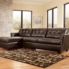 Classic Living With Wonderful Classic Living Room Design With Dark Brown Colored Leather Sleeper Sofa And Soft Brown Floor Made From Wooden Veneer Decoration Creative Leather Sleeper Sofa With Various And Bewitching Interiors