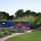 Guest House Natural Wonderful Container Guest House Surrounded By Natural Science By Green Grass And Assorted Plants Such High Trees And Flower Dream Homes Stunning Shipping Container Home With Stylish Architecture Approach