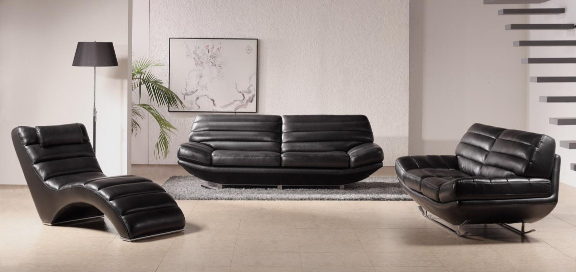 Modern Living With Wonderful Modern Living Room Design With Black Colored Contemporary Sofas Made From Leather And Cream Colored Floor Which Is Made From Marble Blocks Apartments Remarkable Beautiful Contemporary Sofas With Various Elegant Styles