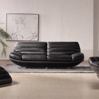 Modern Living With Wonderful Modern Living Room Design With Black Colored Contemporary Sofas Made From Leather And Cream Colored Floor Which Is Made From Marble Blocks Decoration Remarkable Beautiful Contemporary Sofas With Various Elegant Styles