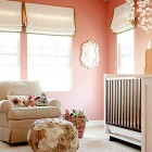 Nursery By Design Wonderful Nursery By Nicole Davis Design With Small Interior And Minimalist Furniture With Peach Wall Color And Traditional Design Ideas Kids Room Colorful Baby Room With Essential Furniture And Decorations