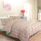 Patterned Traidcraft Duvet Wonderful Patterned Traidcraft Vintage Peony Duvet Set King Size On White Iron Bed Installed On Wooden Striped Floor Bedroom Cool And Lovely Bedroom Designs With Creative Duvet Covers (+20 New Images)