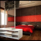 Red And Bedroom Wonderful RED And White Modern Bedroom Design Interior Decorated With Wooden Flooring And Minimalist Space Bedroom 30 Romantic Red Bedroom Design For A Comfortable Appearances