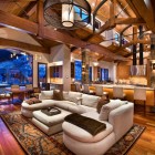 Traditional Family With Wonderful Traditional Family Room Design With White Colored Sofa Sectional And Light Brown Pergola Made From Wooden Material Dream Homes Enchanting Living Room Decorating With A Large Sectional Sofas (+20 New Images)