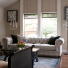 Transitional Living With Wonderful Transitional Living Room Design With White Colored Classic Sofas And Black Colored Wooden Table Decoration Classic Contemporary Sofas For A Living Room Arrangements
