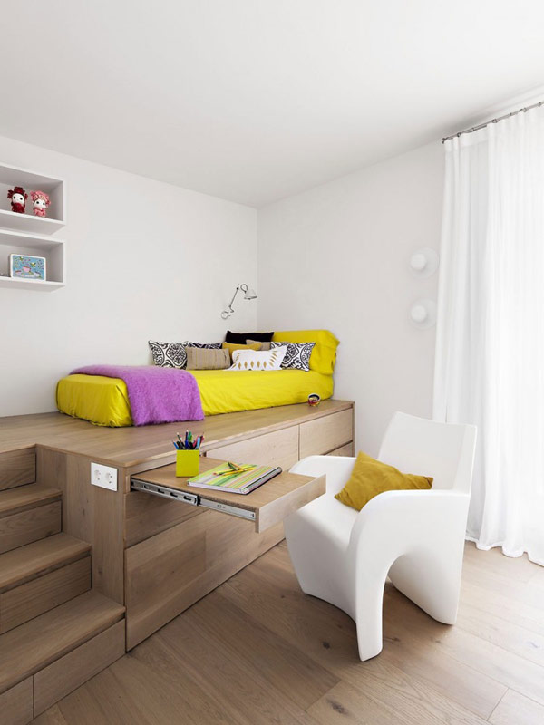 White Contemporary Spain Wonderful White Contemporary Home In Spain Design Interior With Wooden Furniture In Minimalist Space Bedroom Bright Home Interior Decoration Using White And Beautiful Wooden Accents