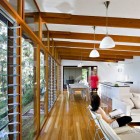 Wooden Accents Road Wonderful Wooden Accents Of Storrs Road Residence Displaying White Living Room Beside White Kitchen Island On Wood Floor Decoration Amazing Floating Deck Concept For Luminous Modern House (+15 New Images)