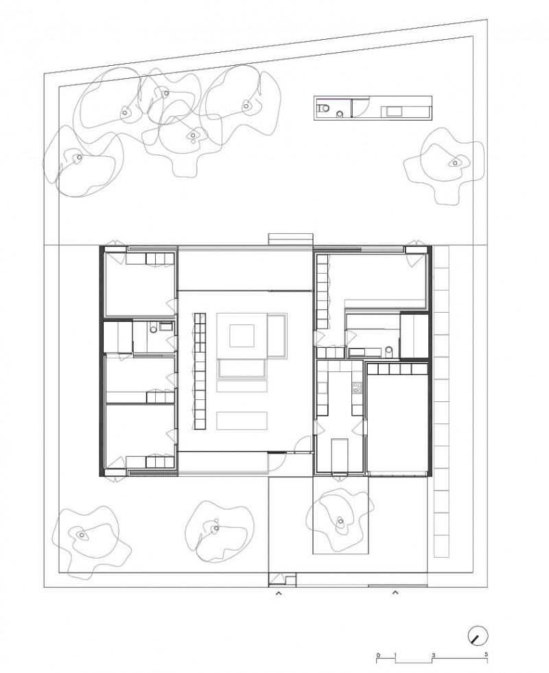 Design Plan House Appealing Design Plan For The House In Villarcaya With Kitchen Space And Dining Room Near Living Room Architecture Chic Spanish Home Design With Grey Concrete Floors