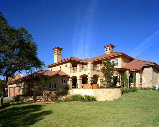 Mediterranean House Rough Awesome Mediterranean House Exterior With Rough Stone Wall And Wide Grassy Yard As Impressive Sustainable Home Plans Architecture Warmth Contemporary Sustainable Home With Neat Garden Arrangements