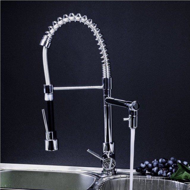 Shape Of Steel Awesome Shape Of Glossy Stainless Steel Kitchen Faucet On Modern Mounted Sink Beside Grey Wall Kitchens 10 Stainless Steel Kitchen Faucet To Complement The Functionality