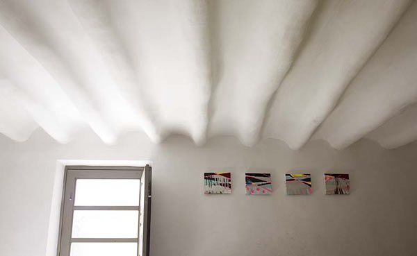 Wavy Mounted Artists Awesome Wavy Mounted Ceiling Of Artists Retreat In Andalucia Spain Interior Beautified With Colorful Paintings Apartments  Picturesque Contemporary Farmhouse In Beautiful Stone And White Interiors