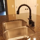 Stainless Steel From Classic Stainless Steel Kitchen Faucet From Bronze Material On Glossy Mounted Sink Bowl In Granite Countertop Kitchens 10 Stainless Steel Kitchen Faucet To Complement The Functionality