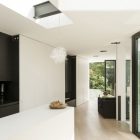 House K Precious Classy House K Interior With Precious Pendant Light Flashy White Kitchen Island Glossy Dark Kitchen Cabinet Glass Door Dream Homes Stunning Contemporary House With Bright Black And White Colors