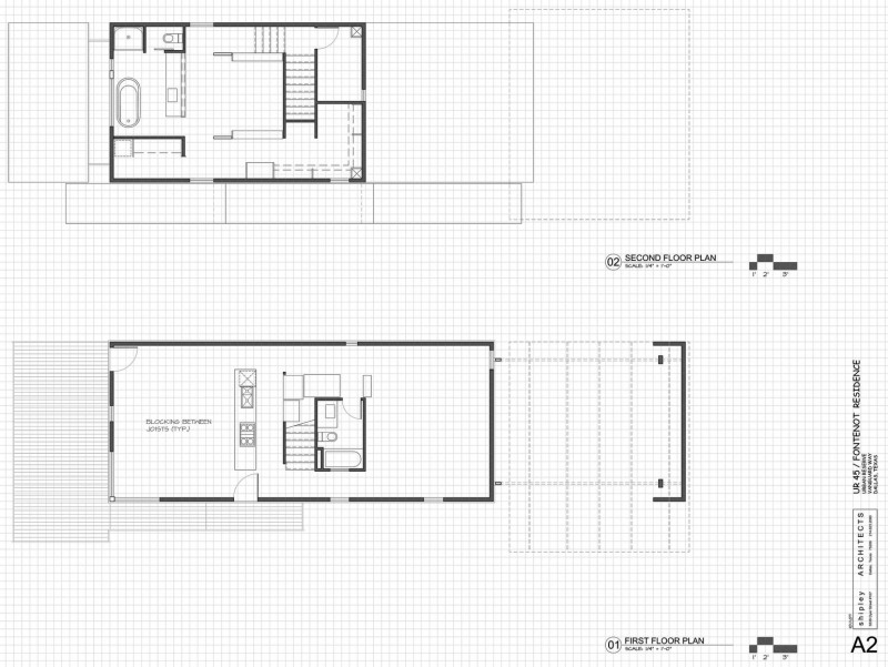 Like A Blueprint Enchanting Like A Houseboat Residence Blueprint Including Second Floor Plan And First Floor Plan With Detail Living Space Design Architecture  Marvelous Contemporary Wooden House With Fancy Terrace With Railings