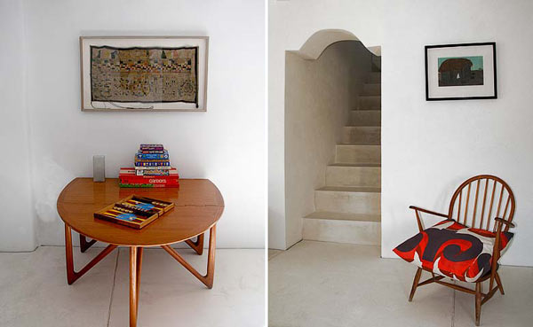 Catching Brown And Eye Catching Brown Wooden Desk And Chair Placed To Hit White Painted Artists Retreat In Andalucia Spain Interior Apartments Picturesque Contemporary Farmhouse In Beautiful Stone And White Interiors