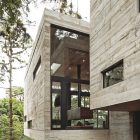 Concrete Exterior House Fabulous Concrete Exterior Of Corallo House By Paz Arquitectura Building Mixed With Transparent Glass On The Window Architecture Natural Concrete Home With Wooden Floor And Glass Skylight