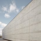 Grey Concrete The Fabulous Grey Concrete Wall In The House In Villarcaya Exterior With Flat Roof And Grey Pebble Space Architecture Chic Spanish Home Design With Grey Concrete Floors