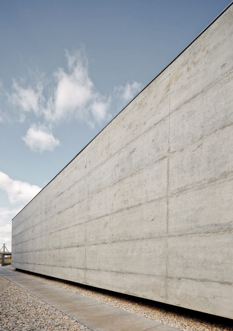 Grey Concrete The Fabulous Grey Concrete Wall In The House In Villarcaya Exterior With Flat Roof And Grey Pebble Space Architecture Chic Spanish Home Design With Grey Concrete Floors