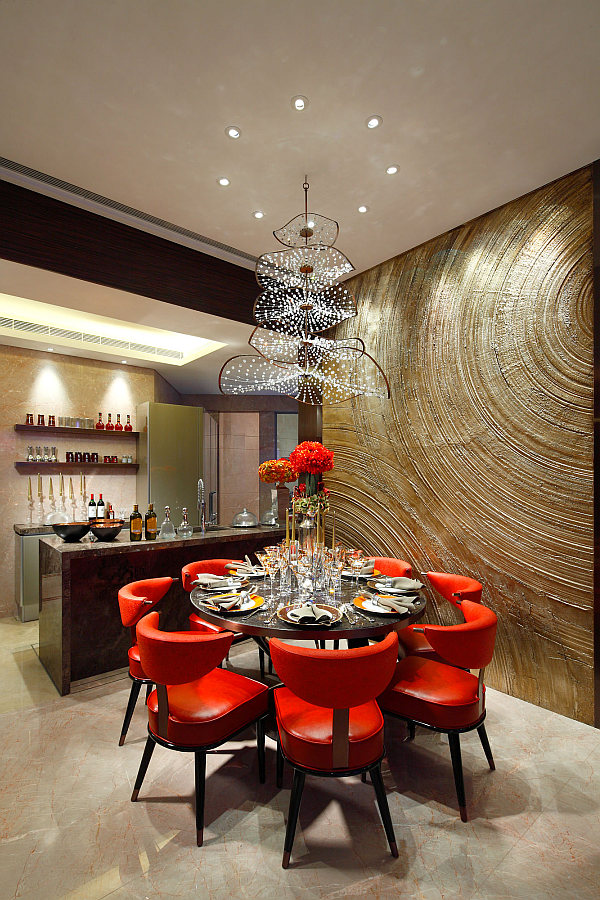 Chandelier For Design Fancy Chandelier For Dining Room Design Interior Decorated With Red Leather Chair Furniture In Modern Decoration Ideas Furniture Extraordinary Contemporary Chandelier For Your Living And Dining Room