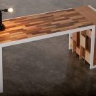 Recycled Wooden Idea Inspiring Recycled Wooden Office Desk Idea Designed With Large Surface For Working And Enhanced With Storage Furniture Sophisticated Recycled Wooden Furniture For Preserving The Environment