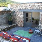 Colorful Cushions Flooring Interesting Colorful Cushions And Patterned Flooring Installed In Artists Retreat In Andalucia Spain Courtyard With Stone Apartments Picturesque Contemporary Farmhouse In Beautiful Stone And White Interiors
