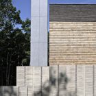 View Of Hill Interesting View Of The Qual Hill House Facade With Grey Chimney And Wooden Wall Near It Architecture Striking And Creative Modern Home With Personal Art Galleries