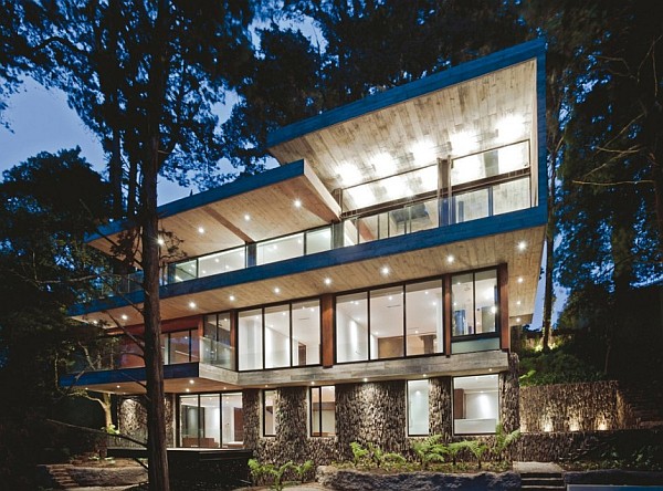 Corallo House Arquitectura Marvelous Corallo House By Paz Arquitectura Exterior Architecture Design Displaying Three Story Home Concept Architecture  Natural Concrete Home With Wooden Floor And Glass Skylight