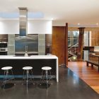 Plan Corallo Paz Open Plan Corallo House By Paz Arquitectura Kitchen Idea In Parallel Setting With Stainless Steel Splash On Appliances Architecture Natural Concrete Home With Wooden Floor And Glass Skylight