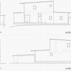 Blueprint Of Houseboat Simple Blueprint Of Like A Houseboat Residence Facade With West Elevation North Elevation South Elevation And East Elevation Architecture Marvelous Contemporary Wooden House With Fancy Terrace With Railings