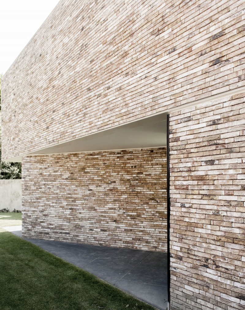 Dark Concrete Rustic Sleek Dark Concrete Floor And Rustic Stone Wall On Contemporary Style House K With Wide Grassy Courtyard Dream Homes Stunning Contemporary House With Bright Black And White Colors