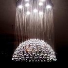 Crystal Modern With Sparkling Crystal Modern Chandelier Lighting With Small Bubble Decoration For Home Inspiration To Your House Furniture Extraordinary Contemporary Chandelier For Your Living And Dining Room